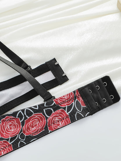 3pcs Floral Underwire Push-Up Bras