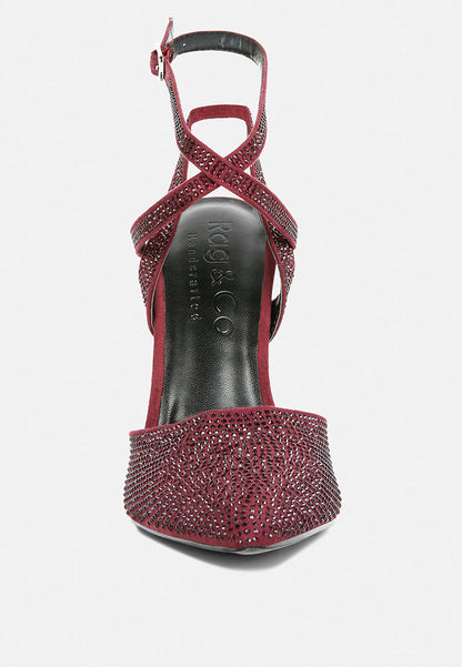 charmer diamante studded high heeled sandal-2