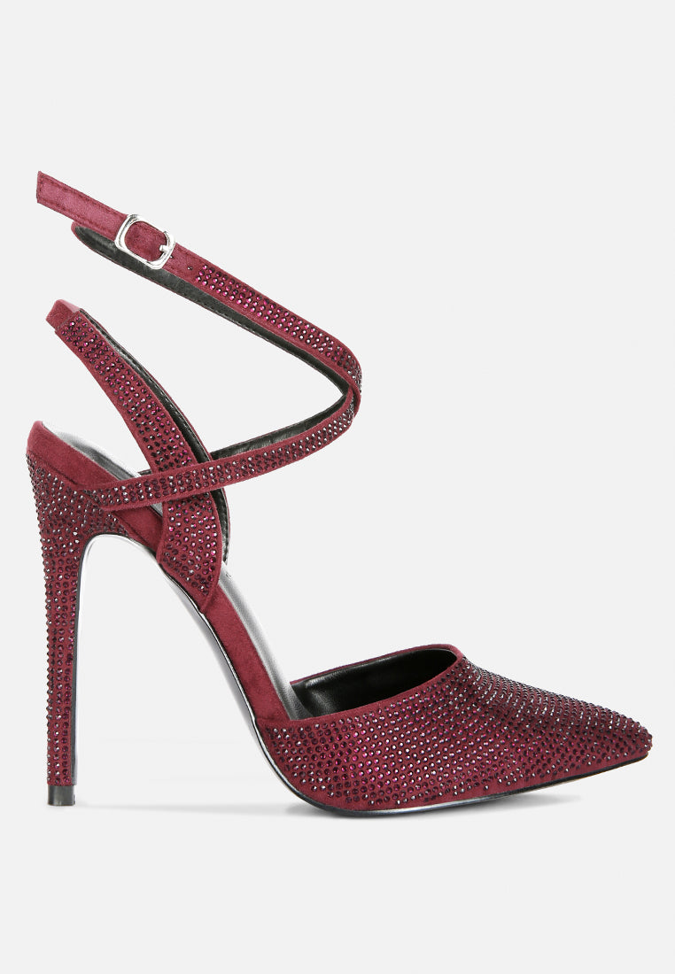 charmer diamante studded high heeled sandal-0
