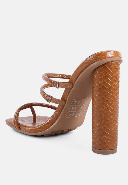 dandelion high block heeled croc sandals-12