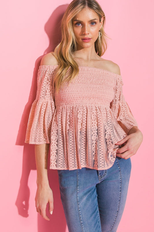 COASTAL CITY LACE TOP