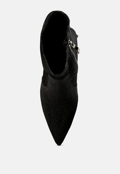 hustlers shimmer block heeled ankle boots-3