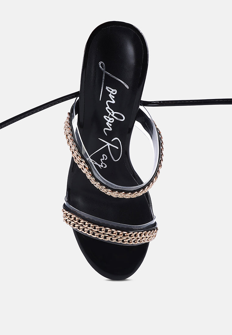 indulgence metal chain lace up chunky sandals-3