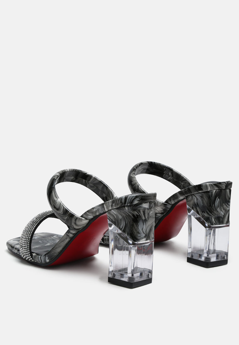 krypton marble print clear block heel sandals-8