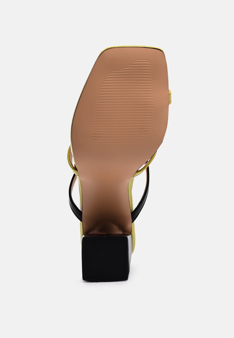 Marve Color Block Heeled Sandals-4
