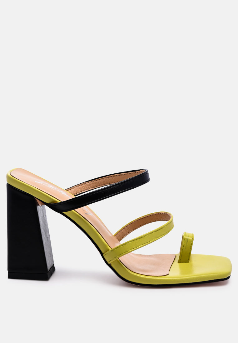 Marve Color Block Heeled Sandals-0