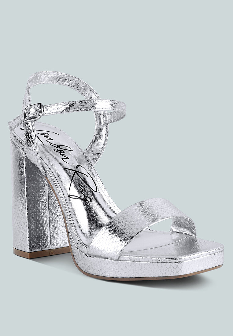 merengue textured high block heel sandals-2