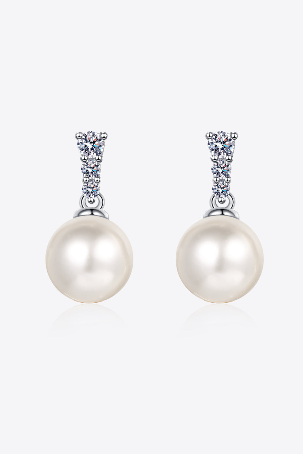 Moissanite Pearl Drop Earrings Posh Styles Apparel