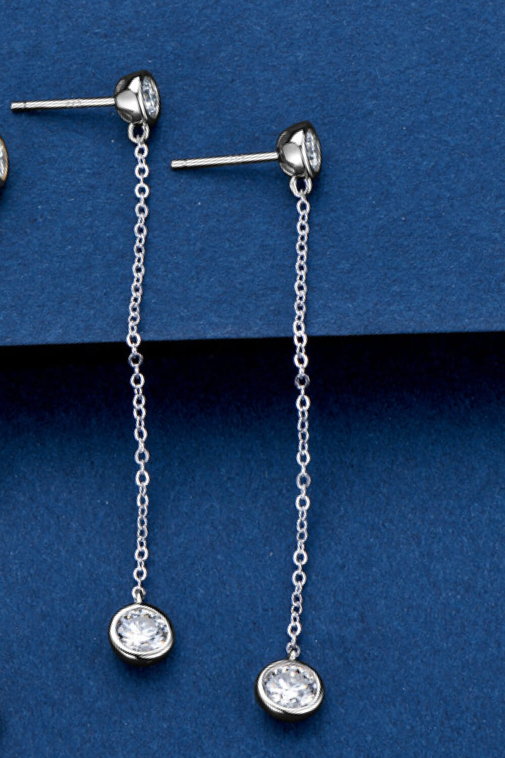 Adored Moissanite Chain Earrings Posh Styles Apparel