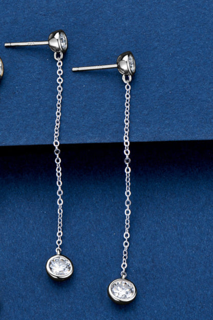 Adored Moissanite Chain Earrings Posh Styles Apparel