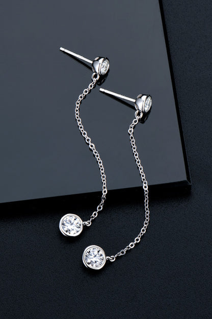 Adored Moissanite Chain Earrings Posh Styles Apparel