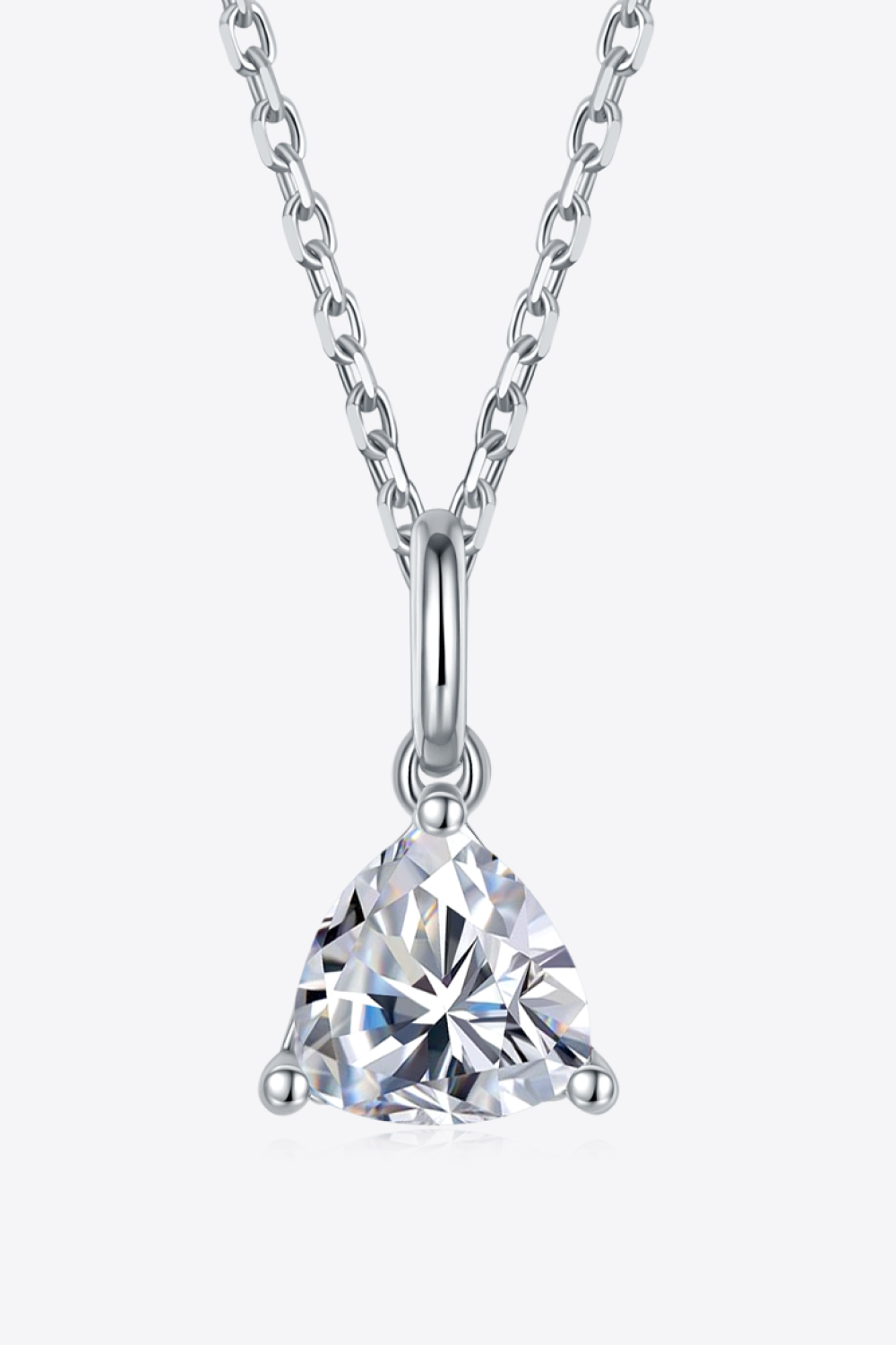 1 Carat Moissanite Pendant 925 Sterling Silver Necklace Posh Styles Apparel