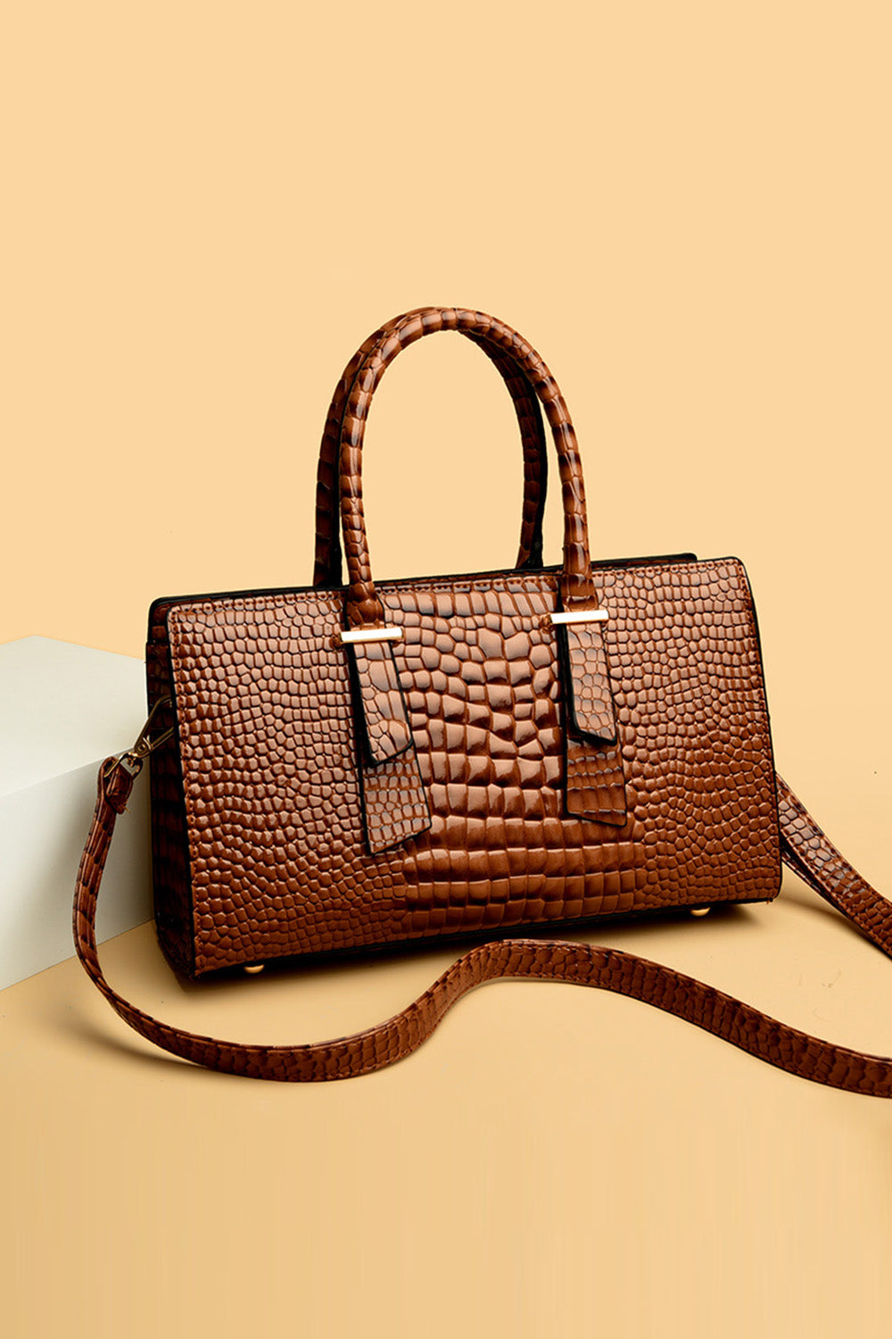 Textured PU Leather HandbagHandbags