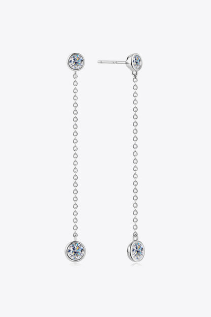 Adored Moissanite Chain Earrings Posh Styles Apparel