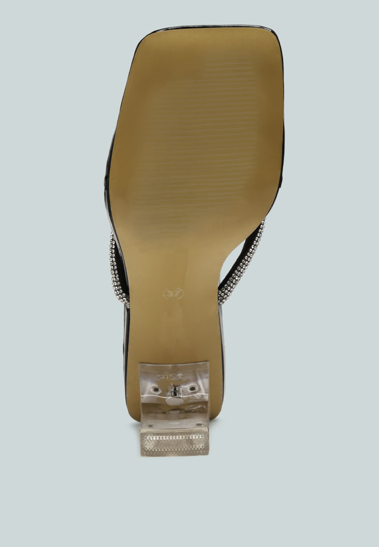 litchi rhinestone embellished strap sandals-10