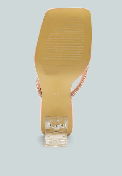 litchi rhinestone embellished strap sandals-5