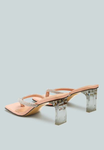 litchi rhinestone embellished strap sandals-3