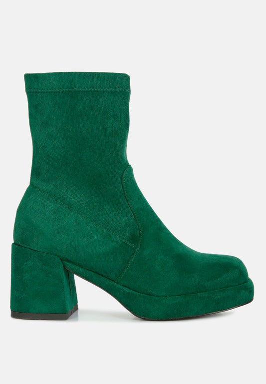 two-cubes suede platform ankle boots-0