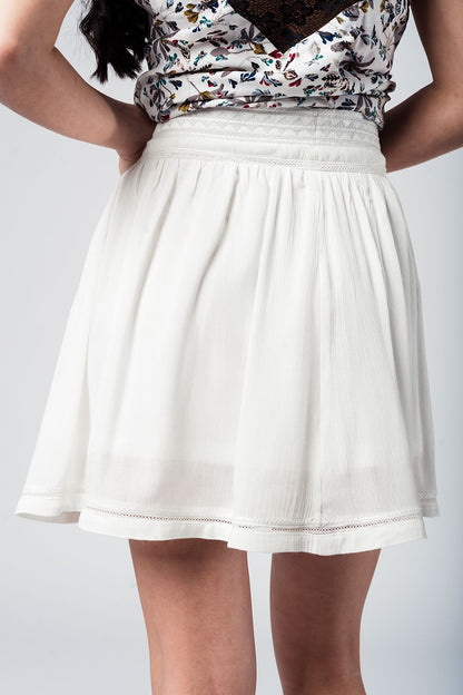 Aztec white mini skirtSkirts