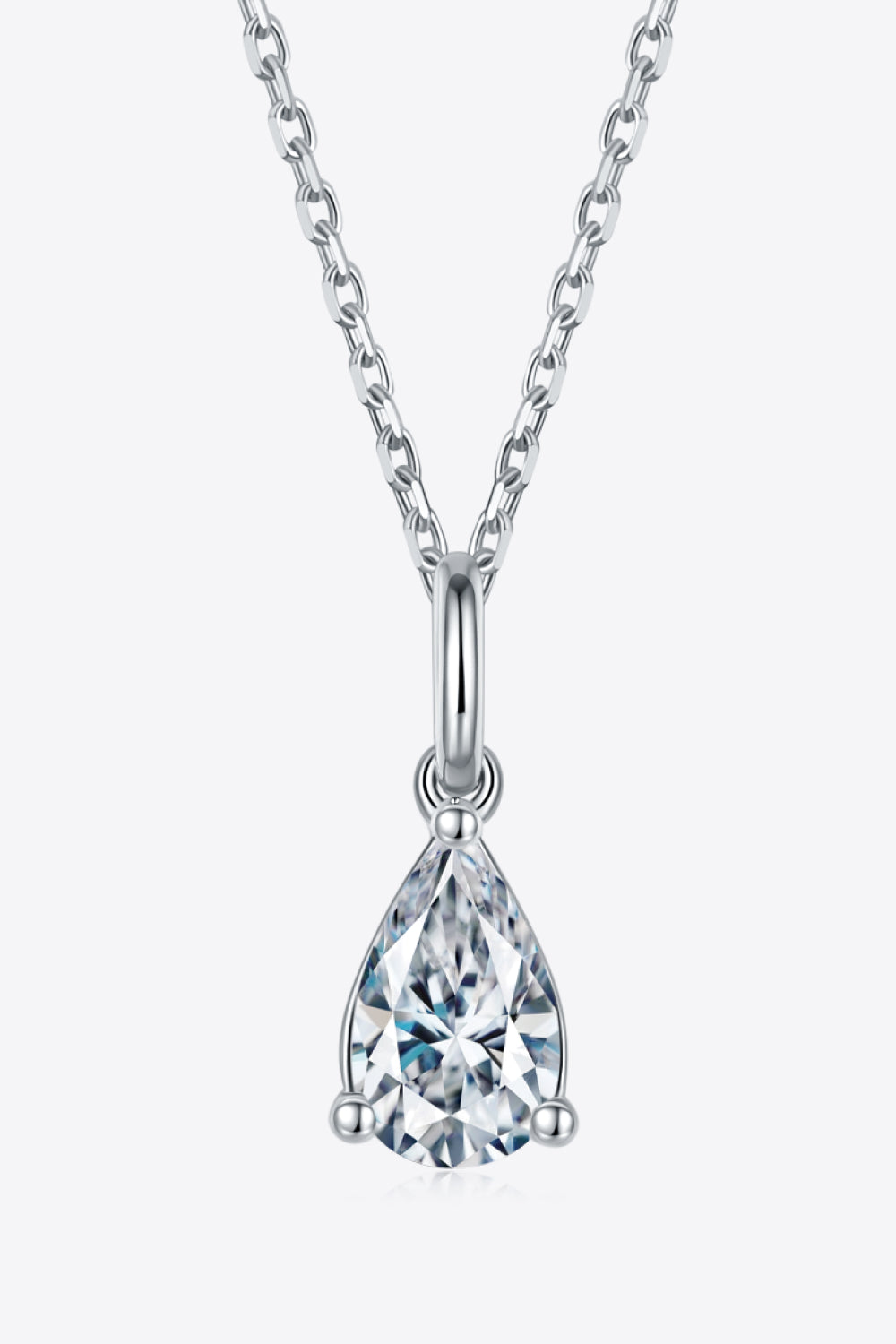 1 Carat Moissanite 925 Sterling Silver Necklace Posh Styles Apparel