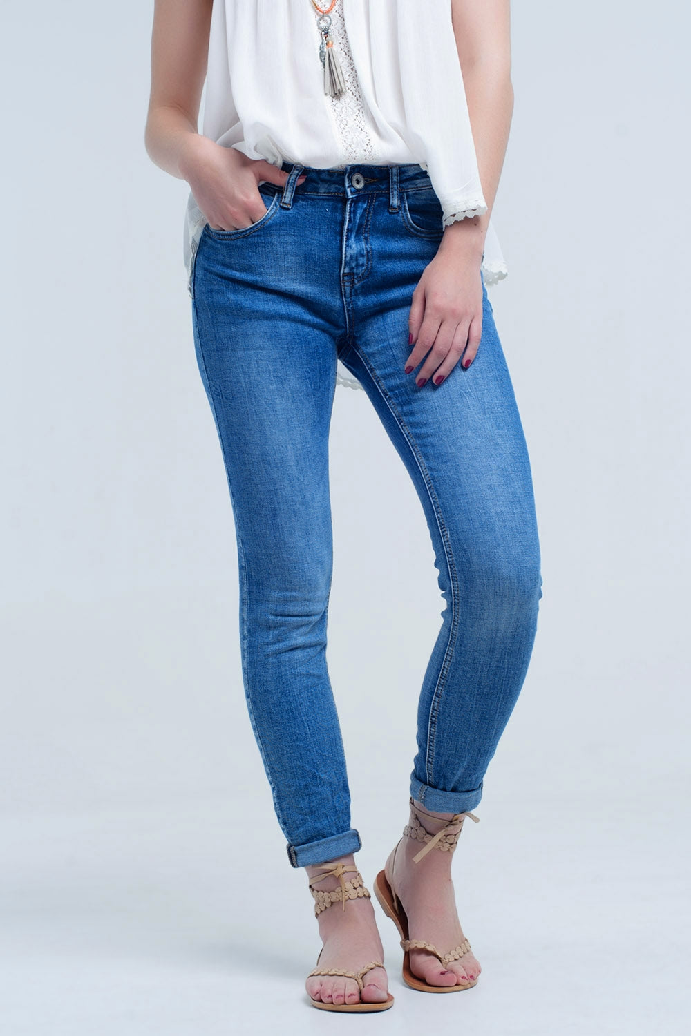 Q2 Basic  jeans pants with pockets