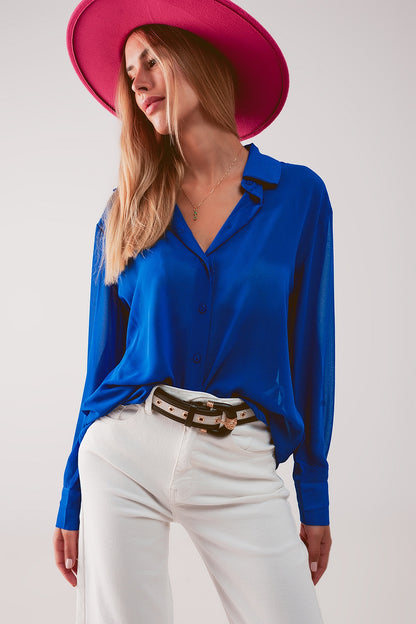 Chiffon shirt in blueBlouses