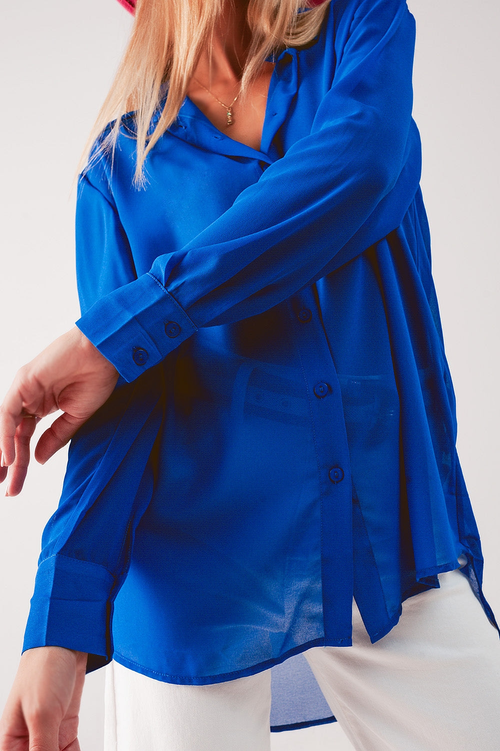 Chiffon shirt in blueBlouses