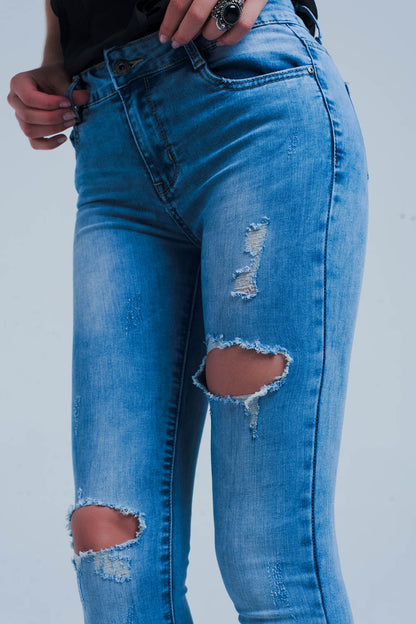 Distressed skinny jeansJeans