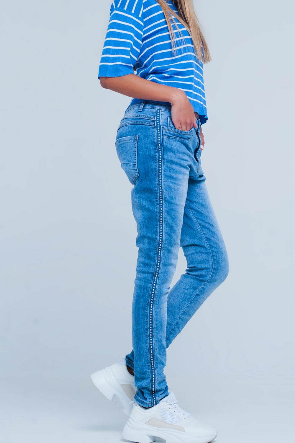Embellished Side Boyfriend JeansJeans