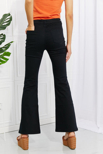 Zenana Clementine Full Size High-Rise Bootcut Jeans in Black Posh Styles Apparel