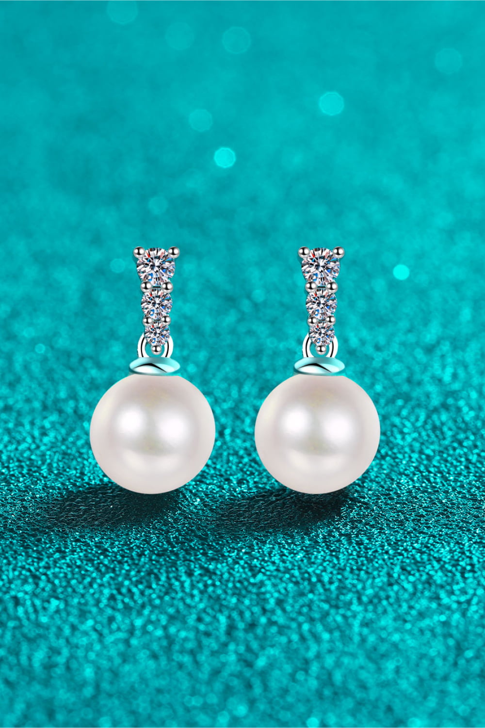 Moissanite Pearl Drop Earrings Posh Styles Apparel