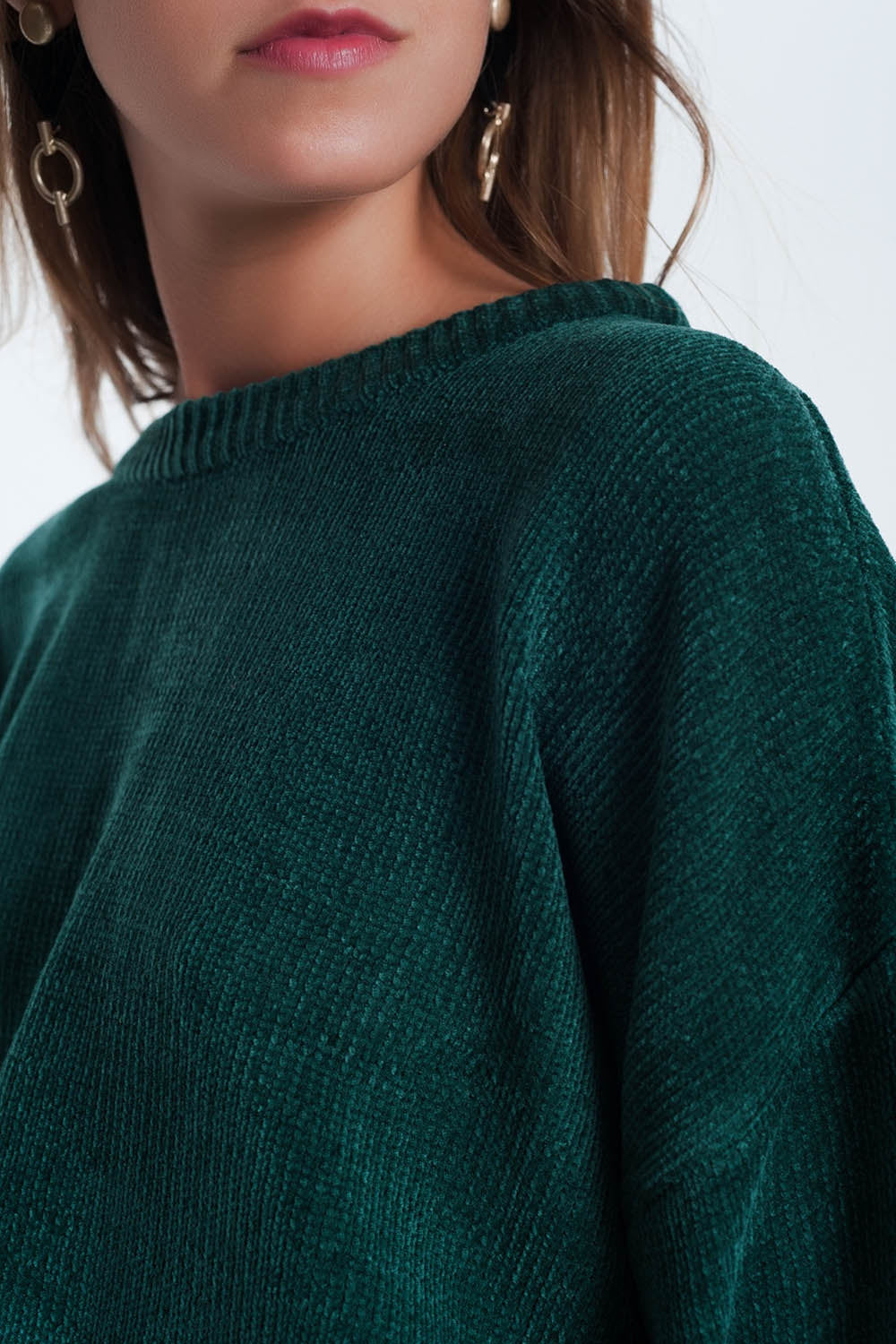 Flare sleeve sweater in greenSweaters
