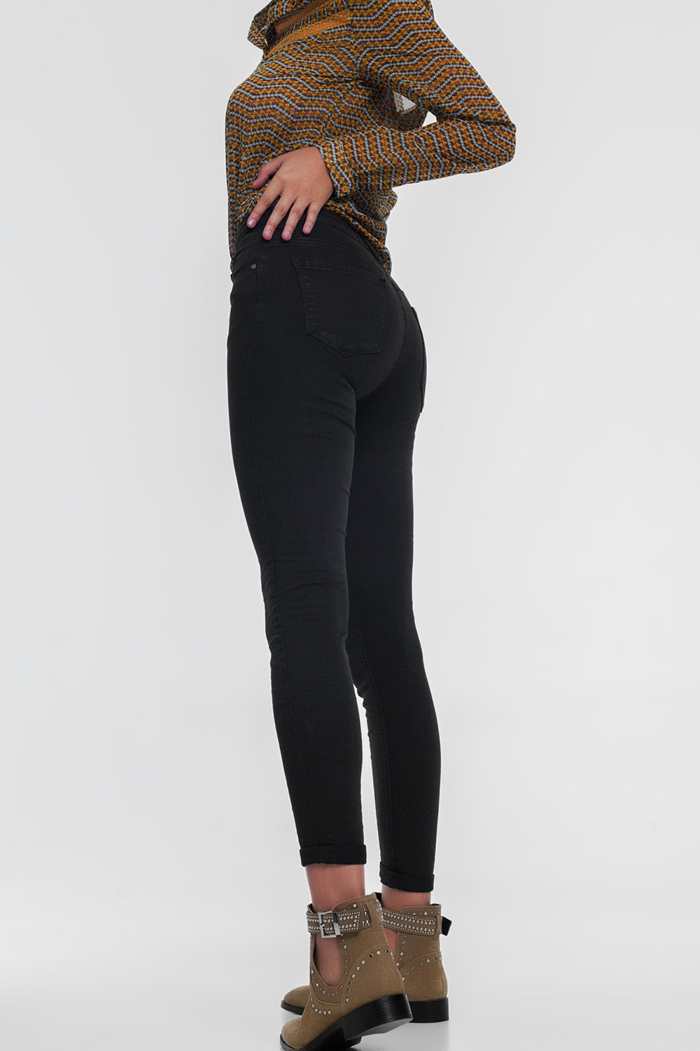 high waist skinny jeans in navyJeans