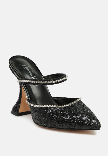 iris glitter diamante embellished spool heel sandals-16