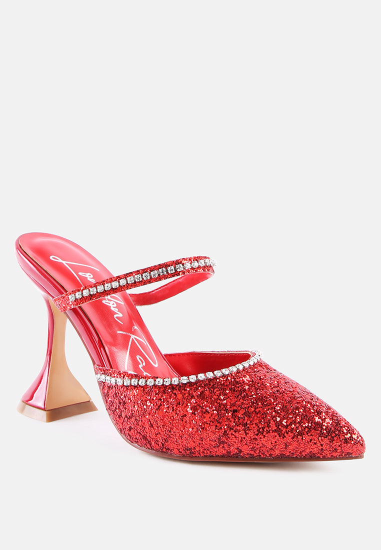 iris glitter diamante embellished spool heel sandals-11