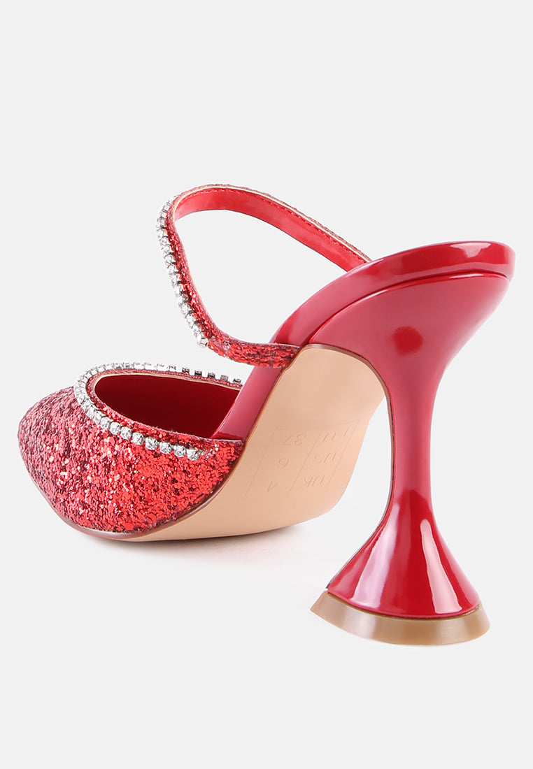 iris glitter diamante embellished spool heel sandals-12