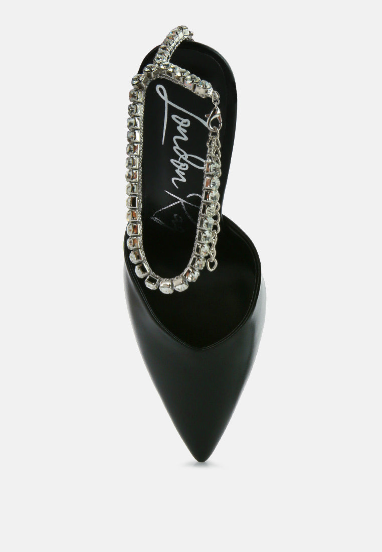joyce diamante embellished stiletto mule sandals-13
