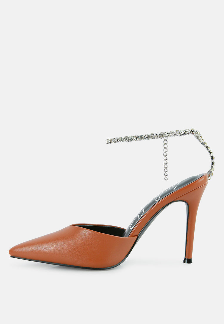 joyce diamante embellished stiletto mule sandals-8