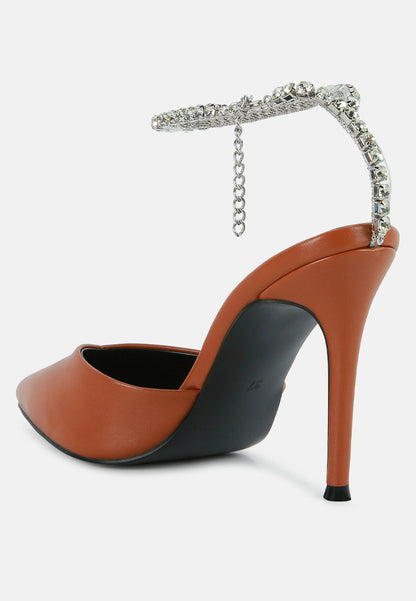 joyce diamante embellished stiletto mule sandals-9