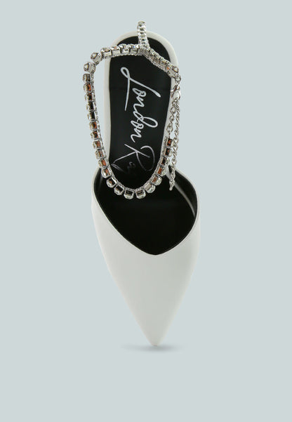 joyce diamante embellished stiletto mule sandals-3
