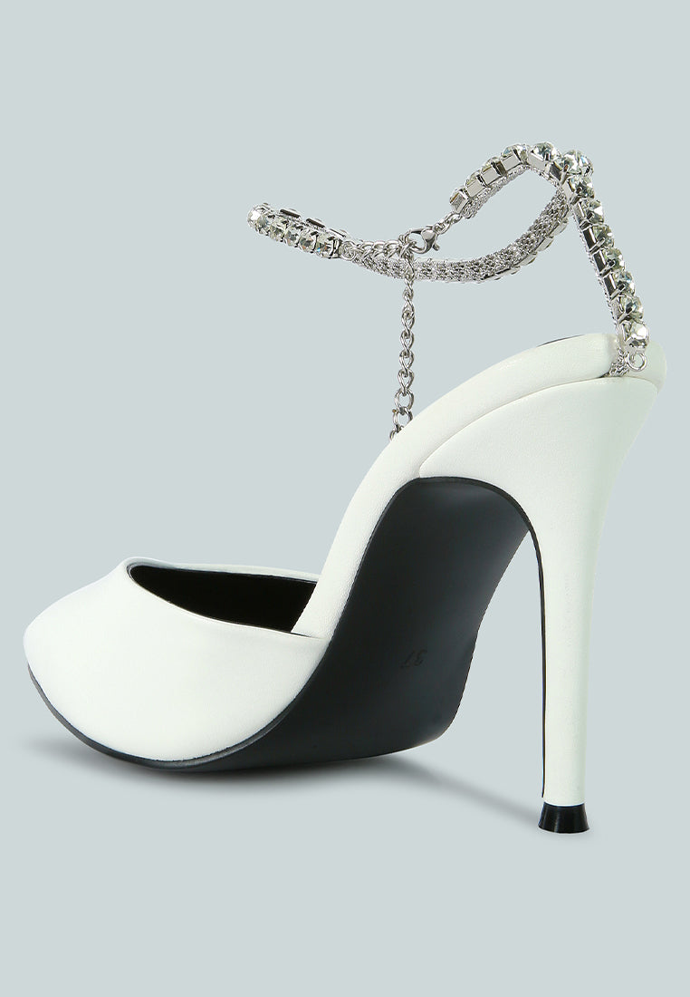 joyce diamante embellished stiletto mule sandals-2