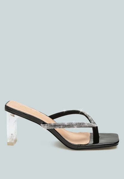 litchi rhinestone embellished strap sandals-6