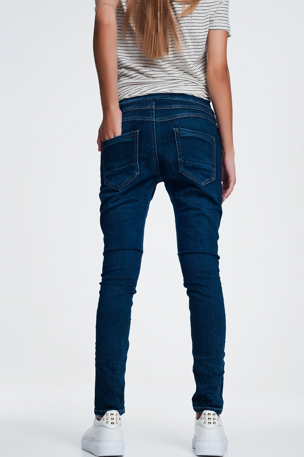 Relaxed sportspant jeans with draw cordJeans