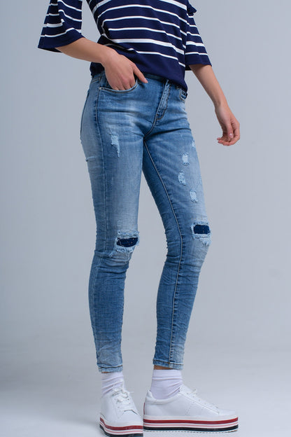 Skinny jeans with ripsJeans