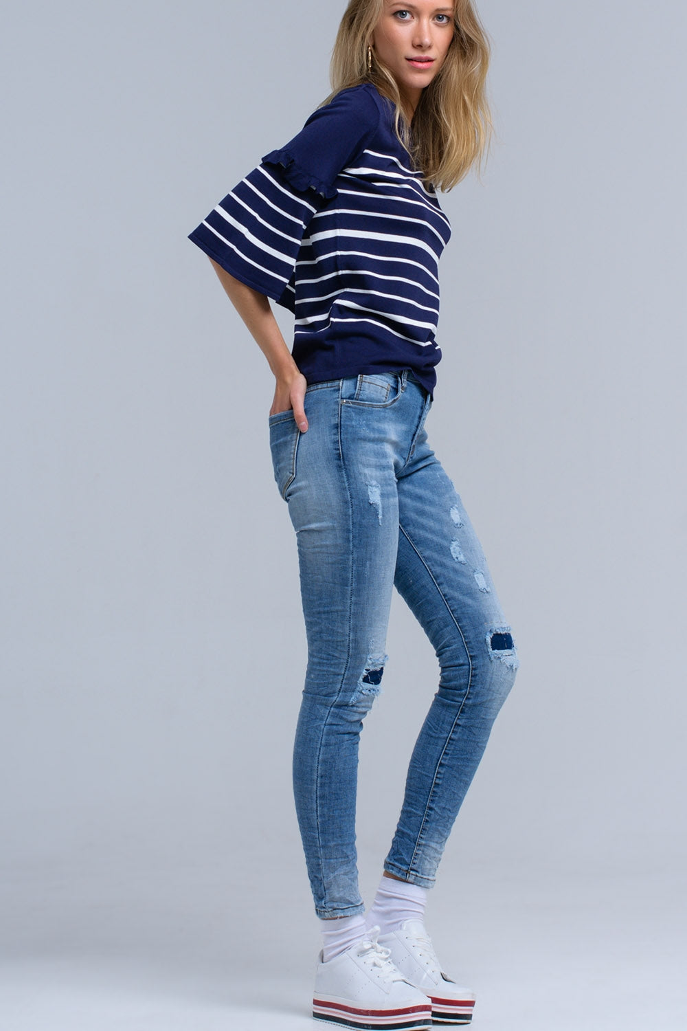 Skinny jeans with ripsJeans